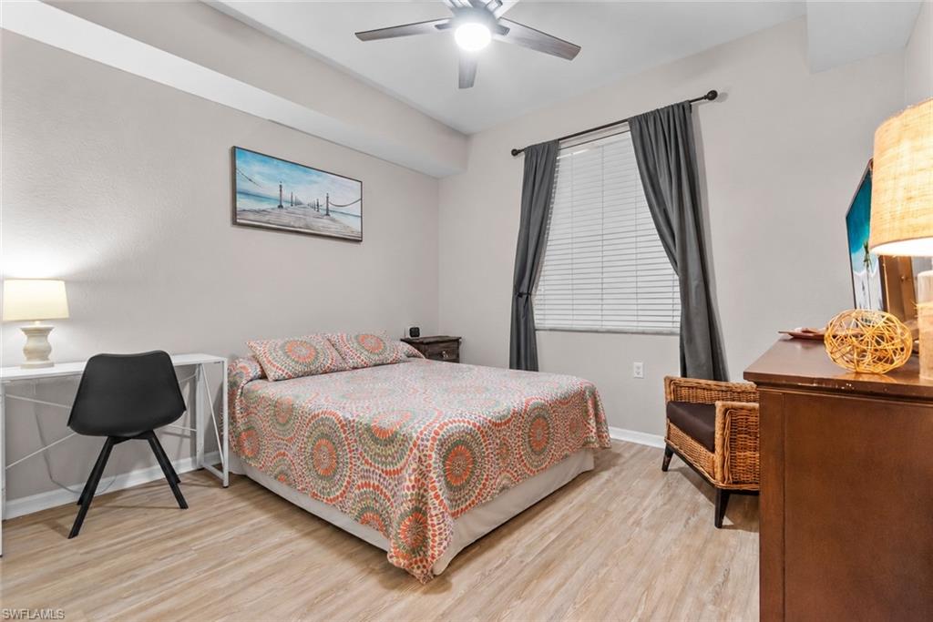 Guest bedroom featuring new LVP flooring