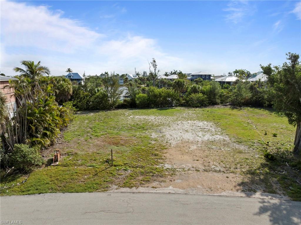 Expansive vacant lot featuring partial grass coverage and surrounding mature foliage