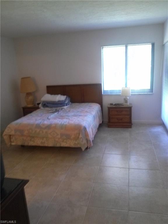 View of tiled bedroom