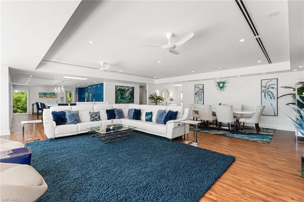 Open living spaces designed to maximize the beachfront setting.