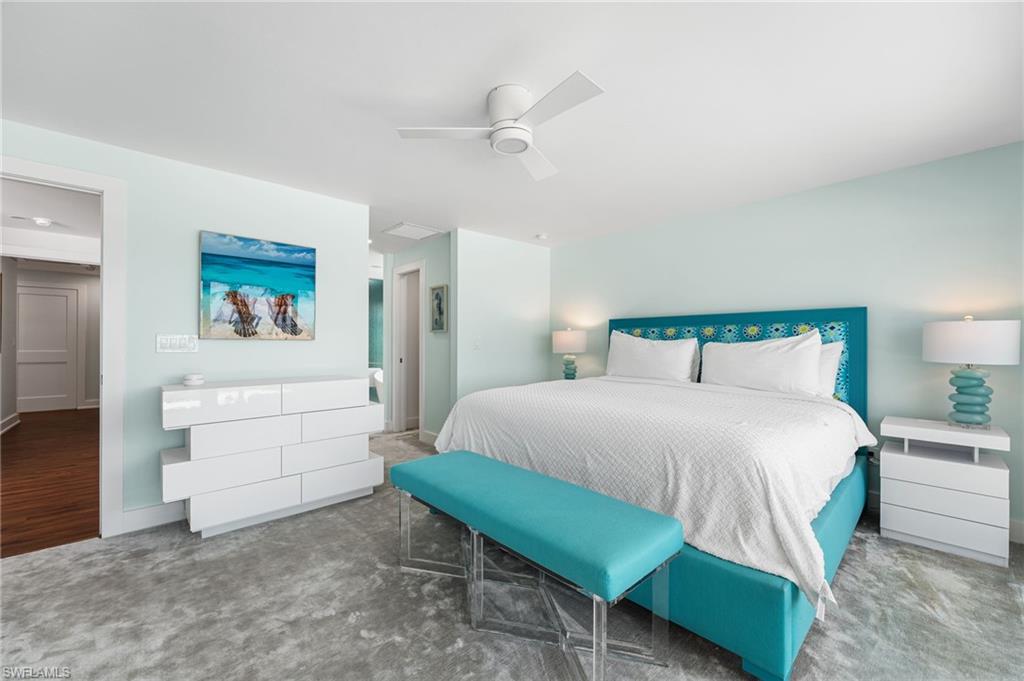 Primary suite featuring a peaceful beachfront setting.