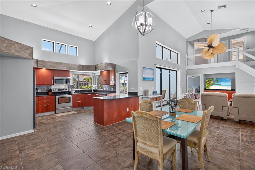 Dining area with access to large living area