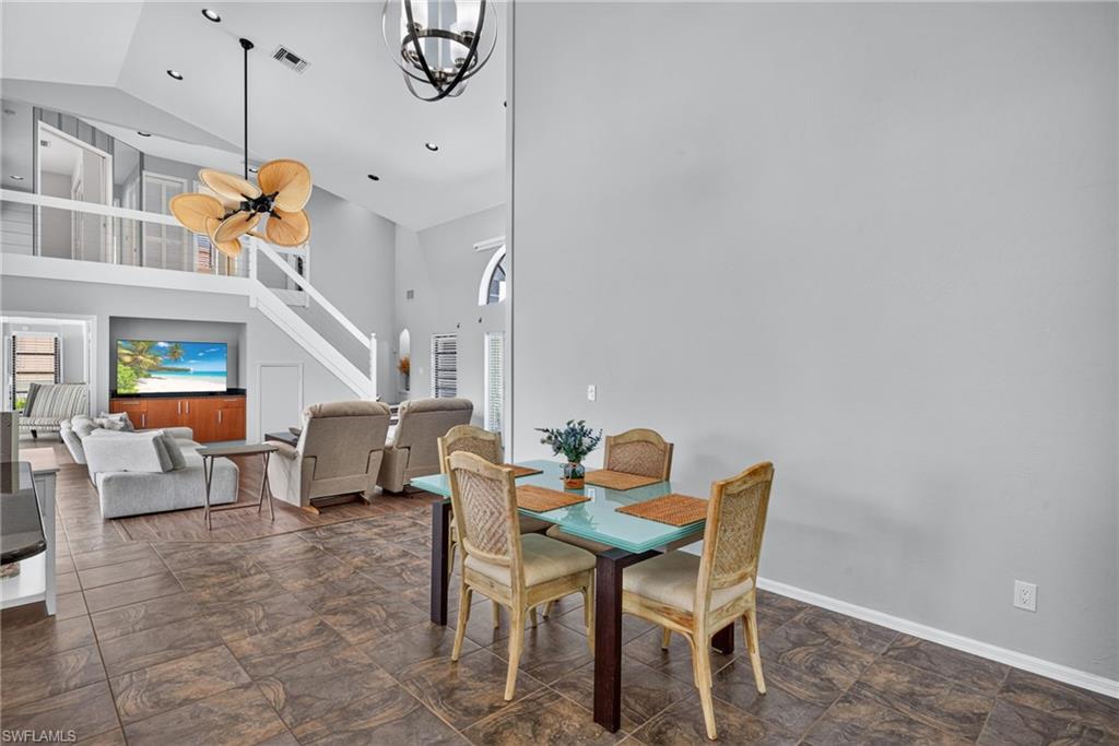 Dining area with access to large living area