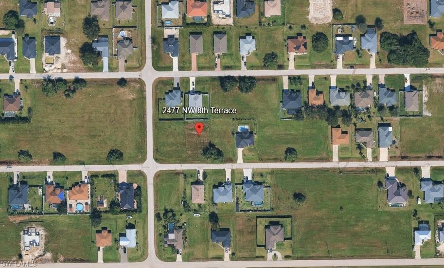Aerial view of property's location