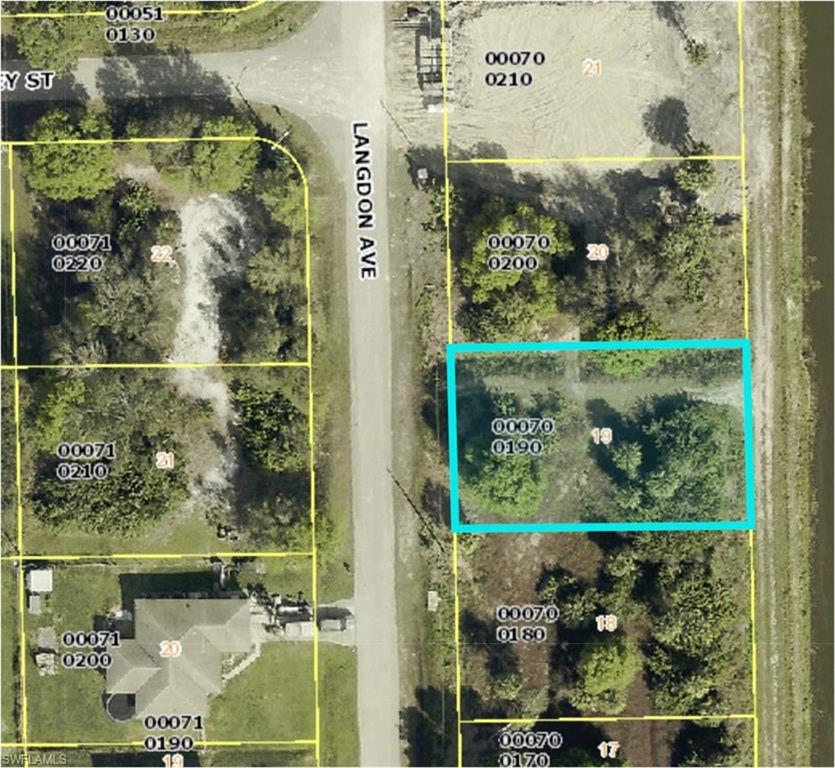 Aerial Map. Showing the outlined property and surrounding parcels
