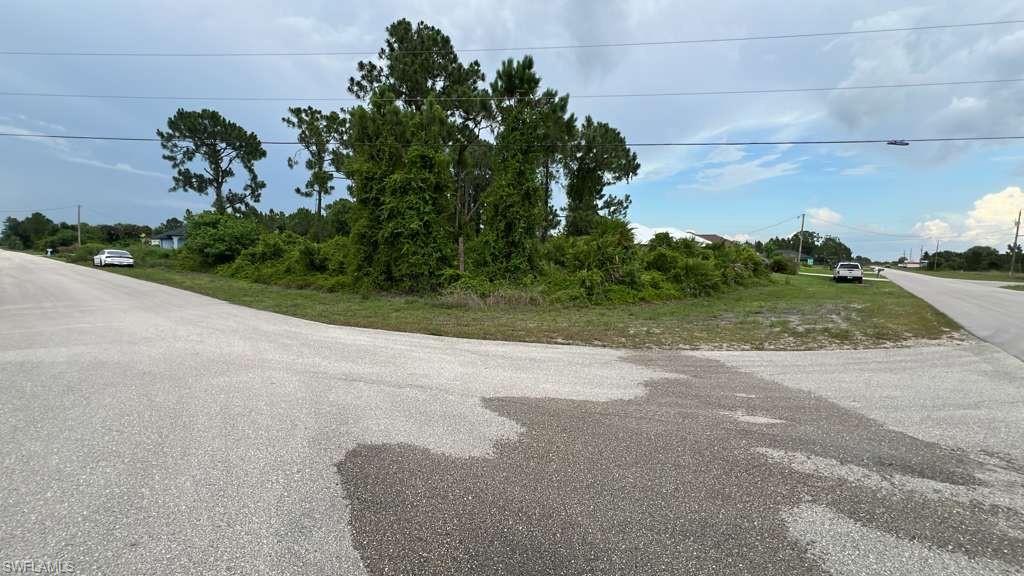 Corner lot featuring mature trees and existing foliage