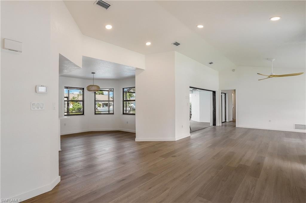 Open concept living space with abudance of natural light