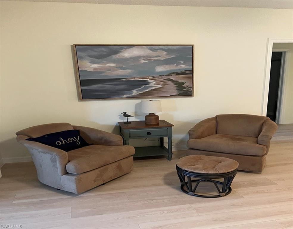 Living room featuring light hardwood / wood-style floors