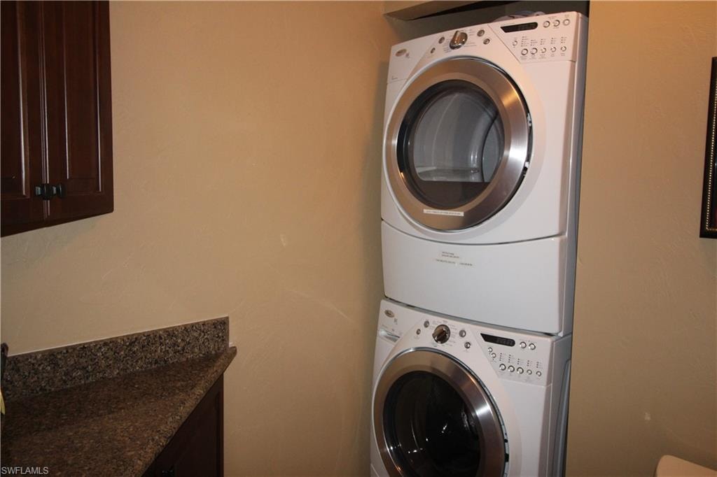Full size stackable machines with folding cabinets/countertop