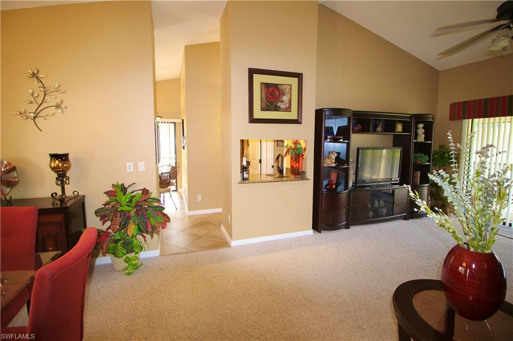 Living Room with vaulted ceiling