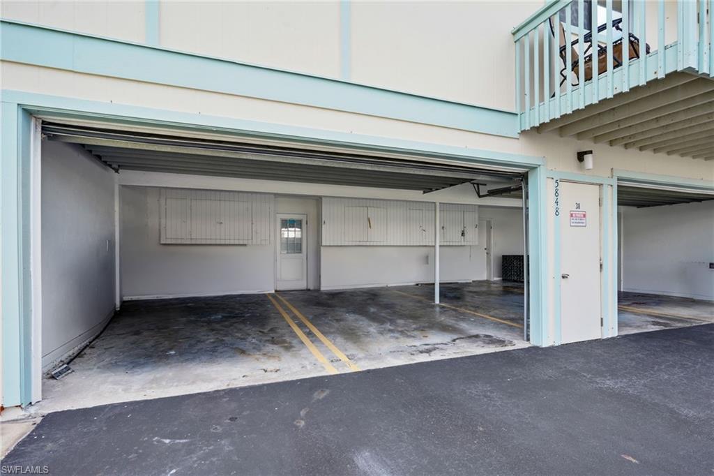 Garage space and storage to the far left.