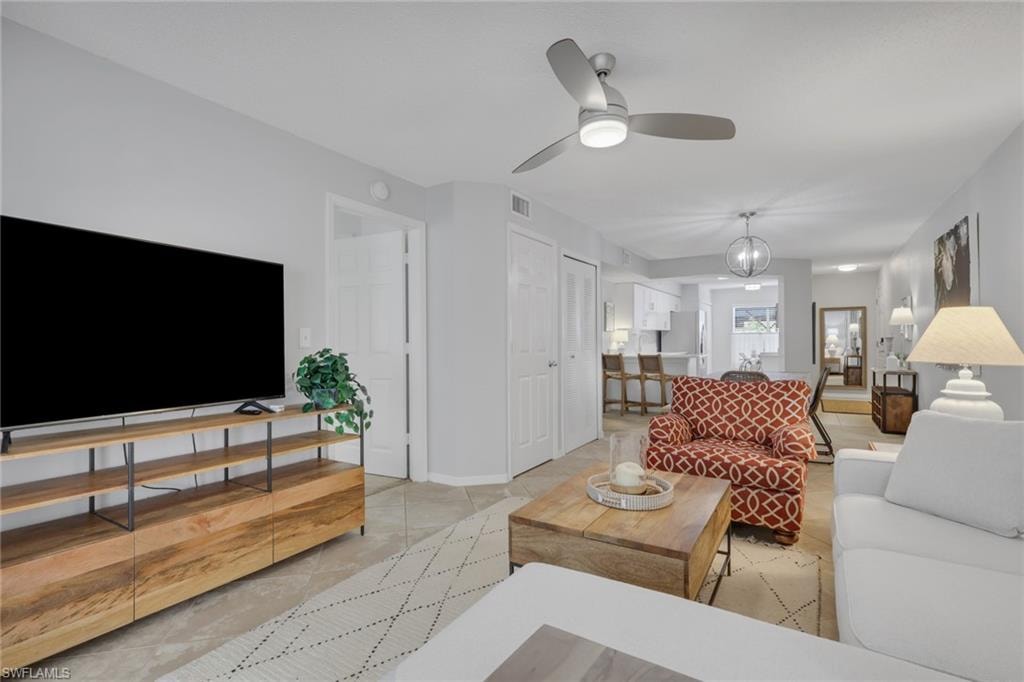 Additional view from the rear of the condo; door to the left leads to the primary bedroom