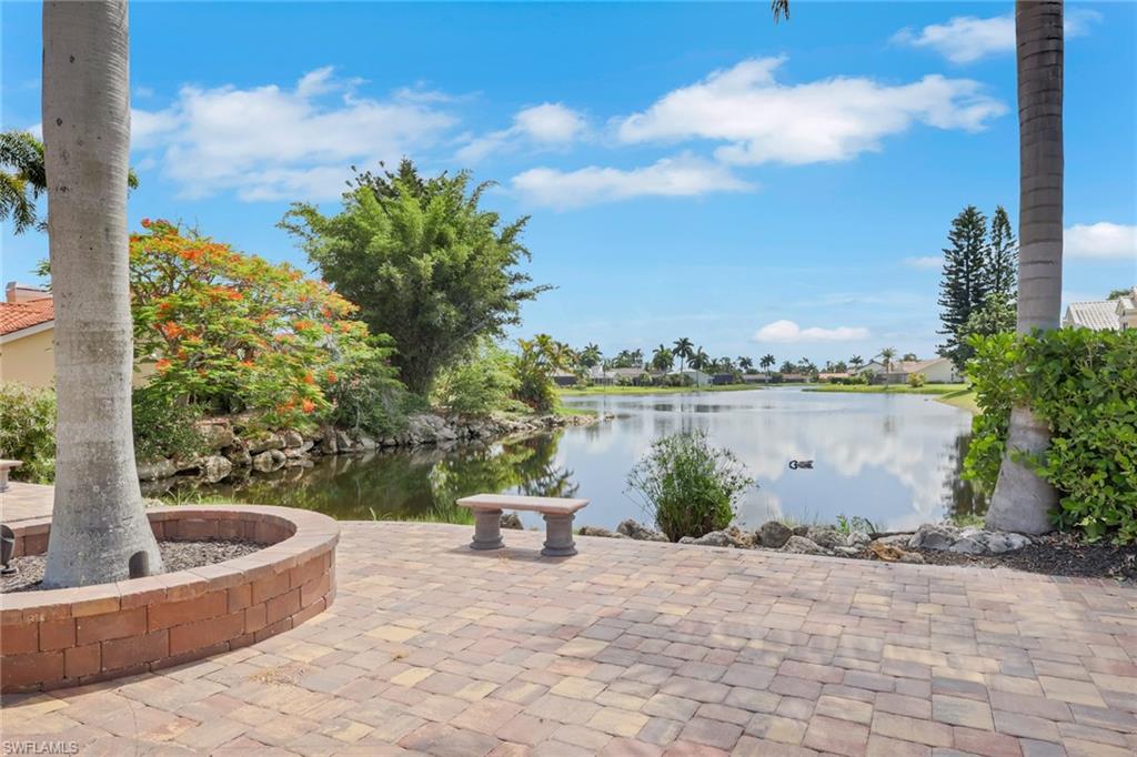 Sitting area along walking path