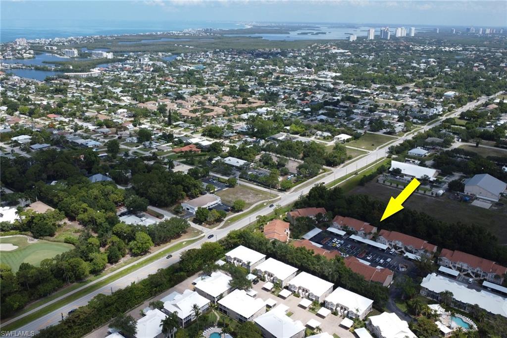 Aerial view of Vanderbilt Dr and surrounding area