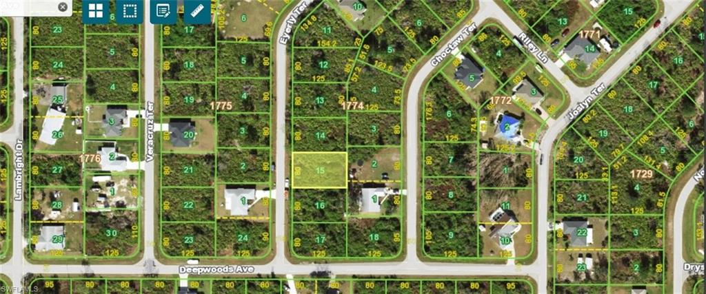 Aerial view of property's location featuring property boundaries highlighted