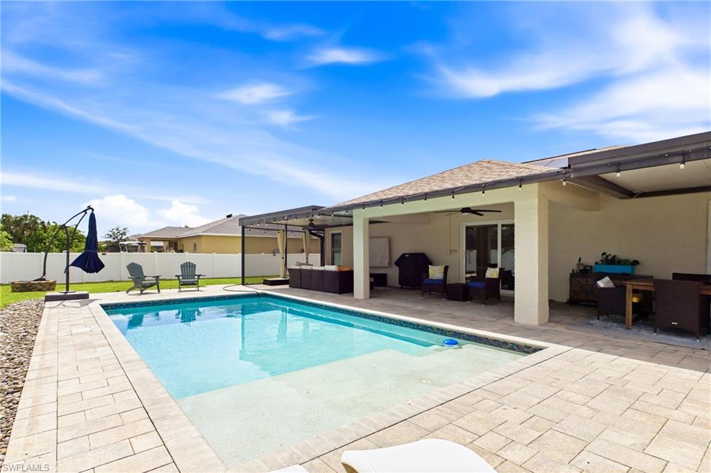 Plenty of room on the patio - design and build your dream outdoor kitchen or enjoy the privacy of a backyard retreat!