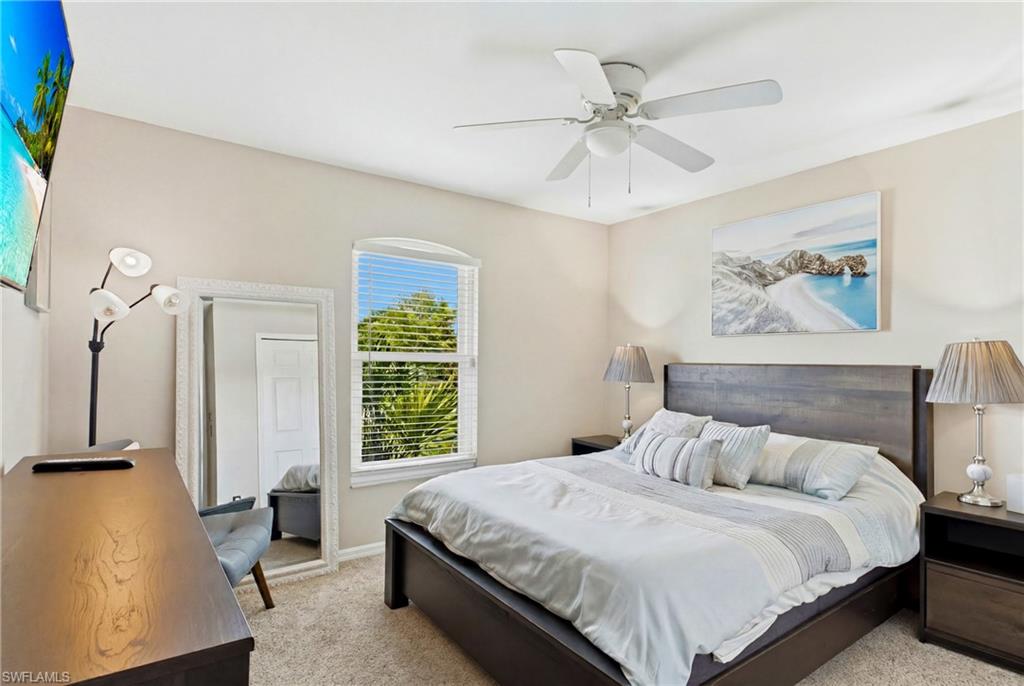 One of two guest bedrooms in a separate wing of the home.