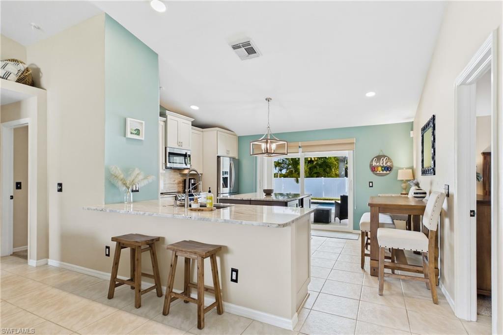 Dining room is directly off the kitchen.