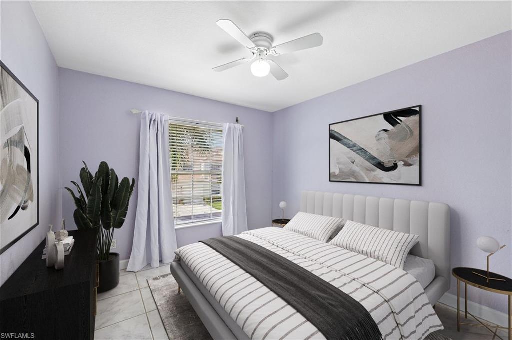 virtually staged guest bedroom