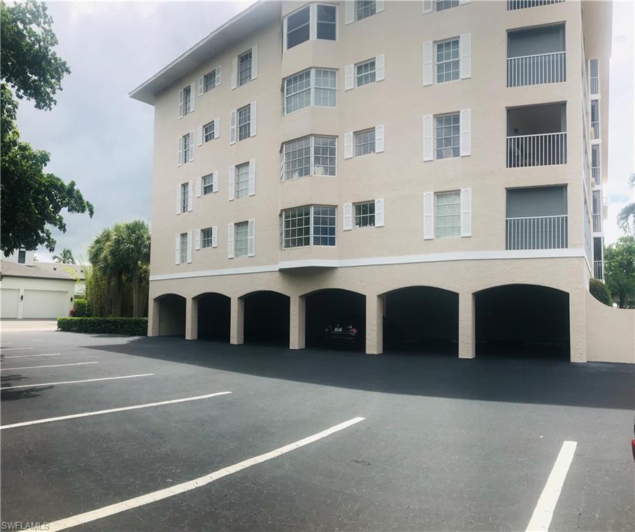 Covered parking under building