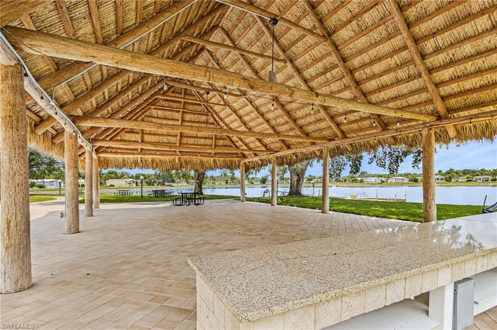 Large covered pavilion.