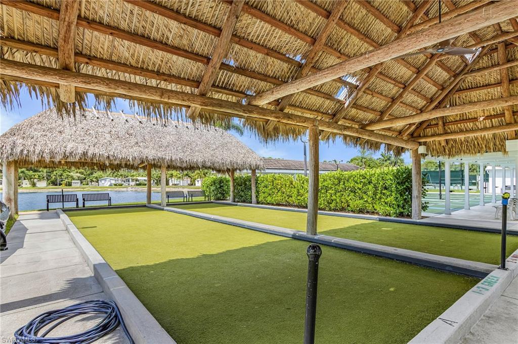 Bocce court.