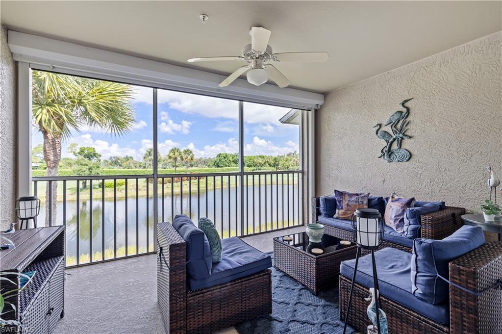 Back screened lanai overlooking Golf Course and lake