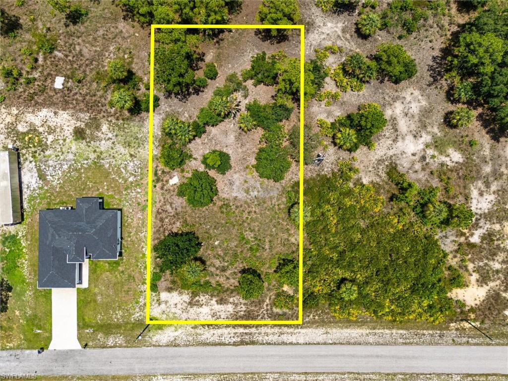 Expansive land parcel featuring natural vegetation and partial tree coverage