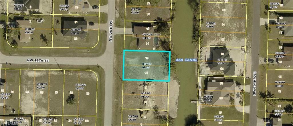 Aerial map of property and surrounding area