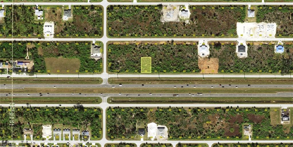 Aerial Map. Displaying the property's geographic location and surrounding parcels