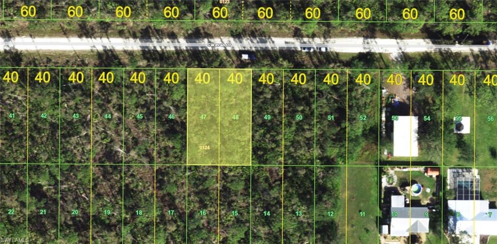 Parcel Map. Illustrating lot divisions and dimensions for the property