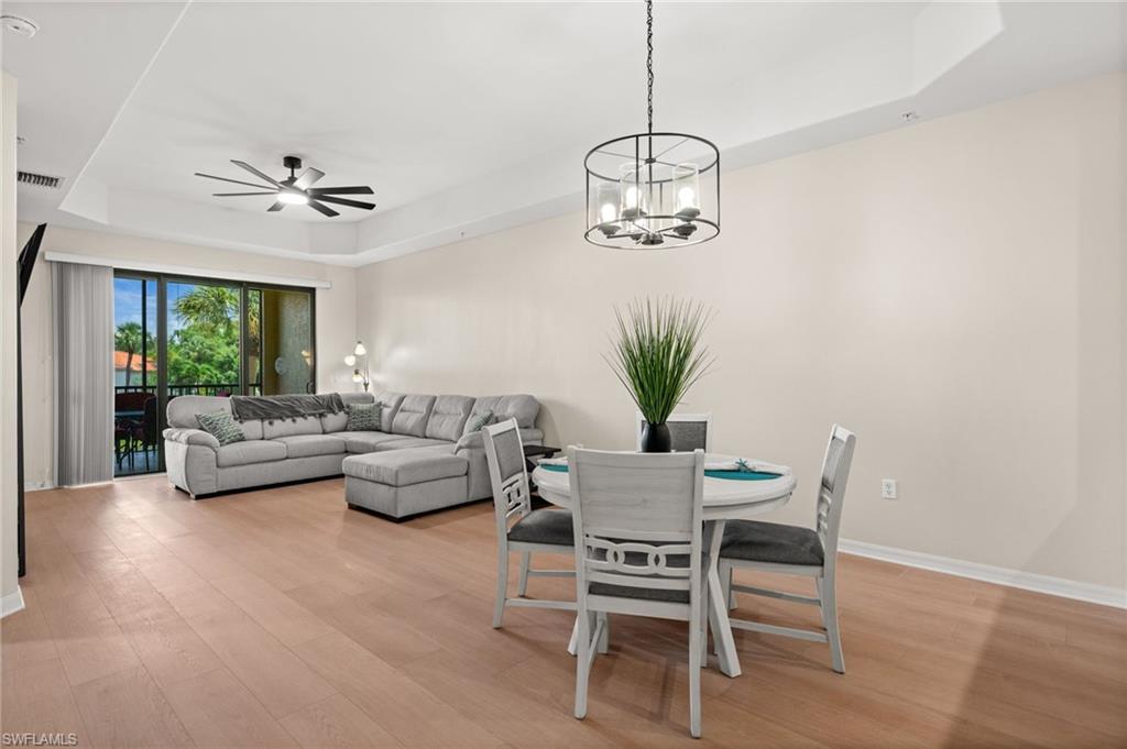This is a beautiful dining area. Of course also a larger table has place - all up to you!