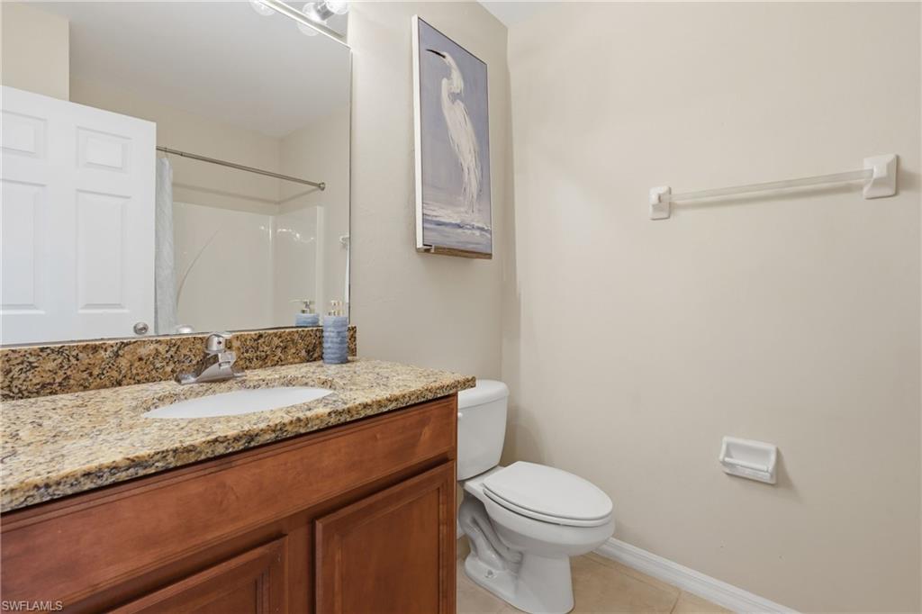 Upstairs guest bathroom with shower tub combo