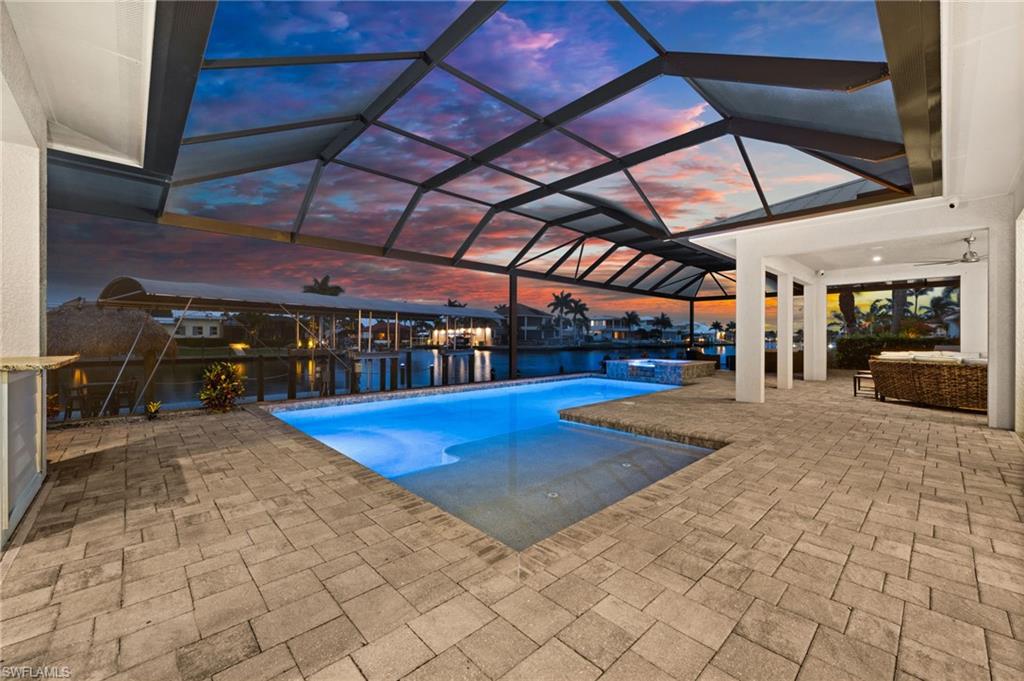 Great evening views of the pool and canal