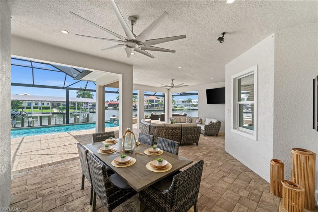 Large lanai dining space