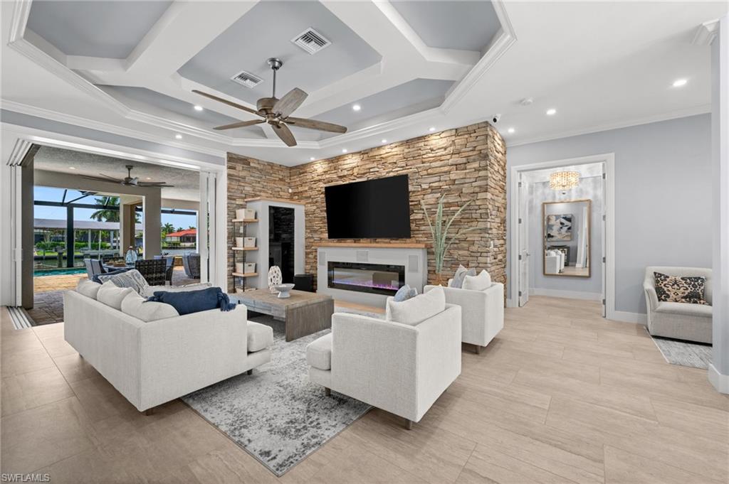 Beautiful stacked stone accent wall