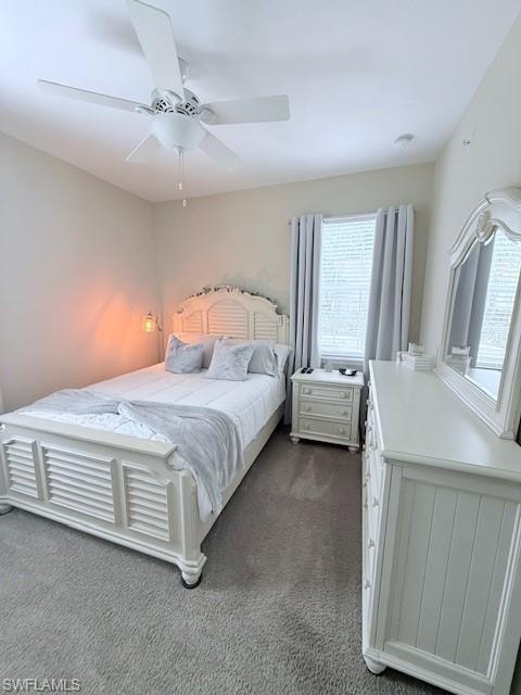 Guest bedroom featuring a ceiling fan, TV, and Queen bed