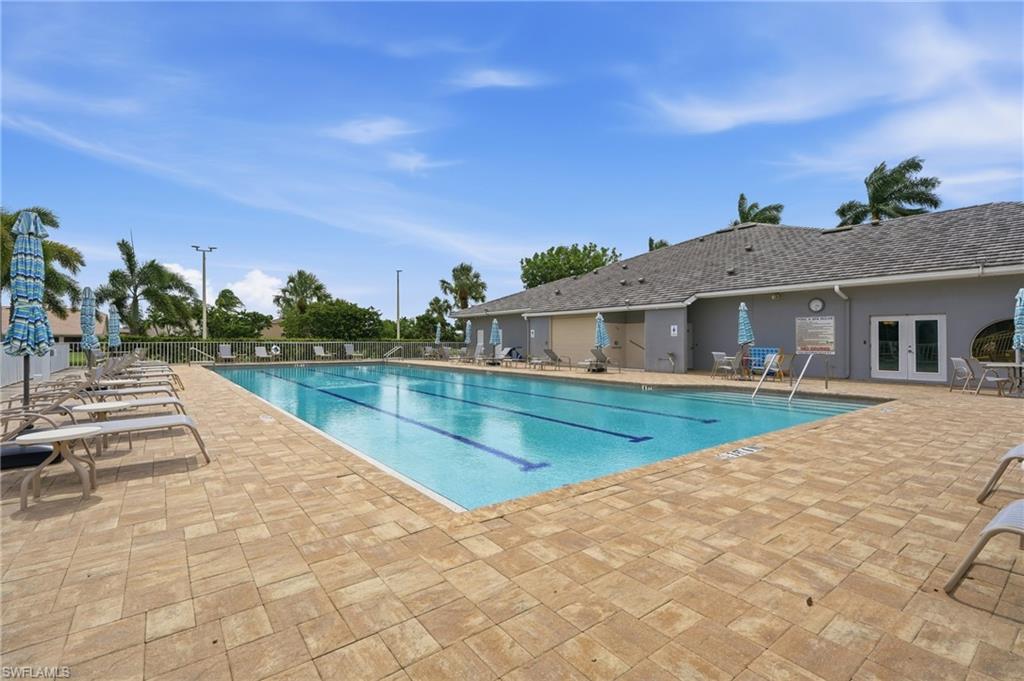 Resort-style pool surrounded by a paver deck