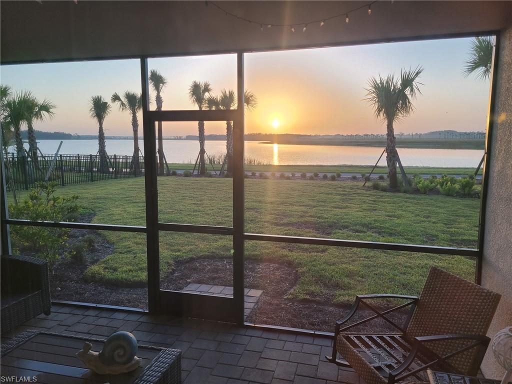 Screened Lanai view of Sunset over Lake