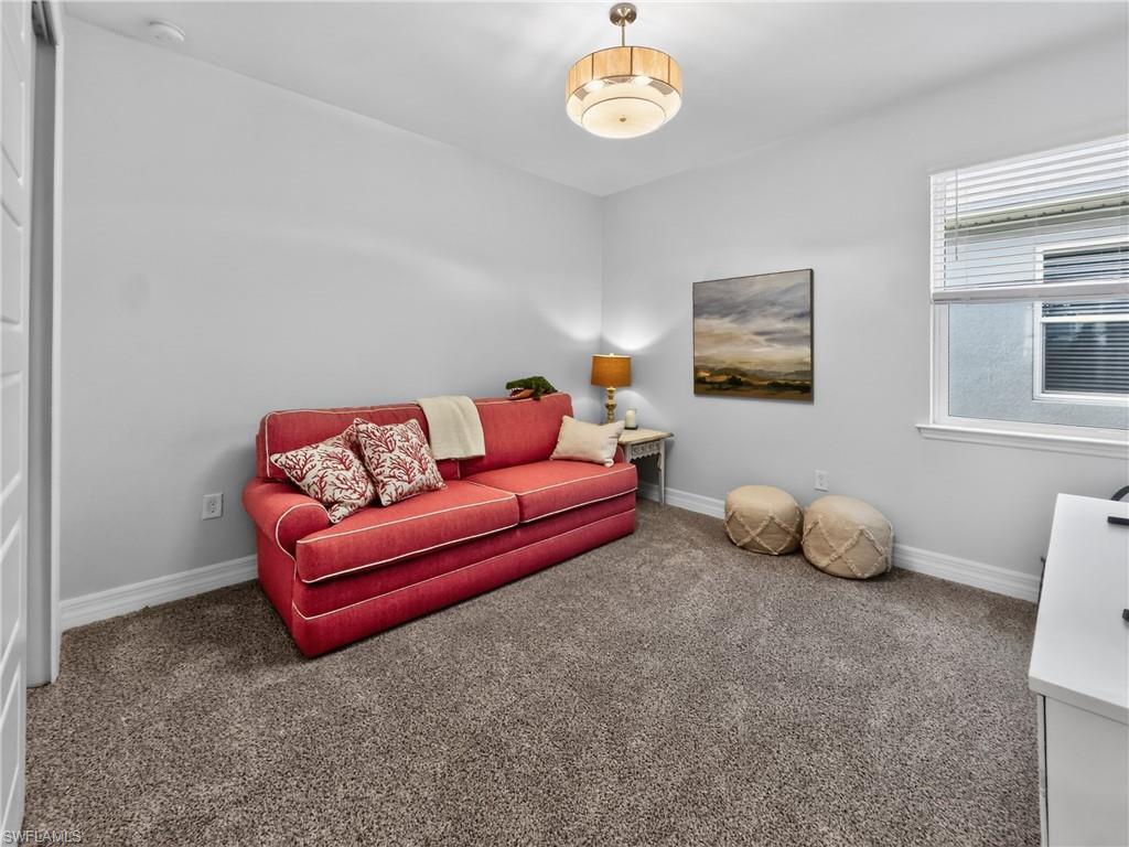Guest bedroom being used as a Den