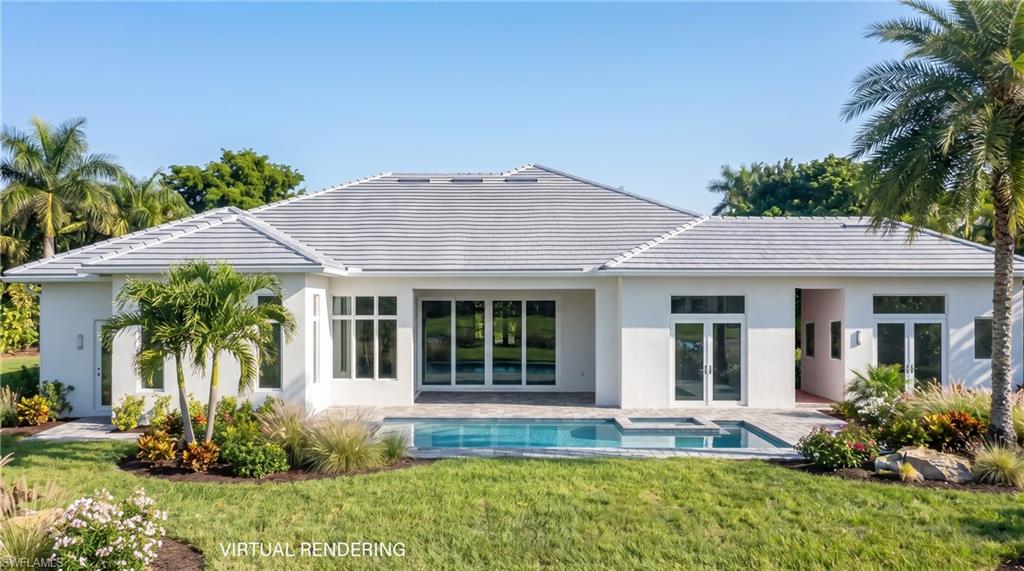 To Be Built - Rear Elevation + Custom Pool