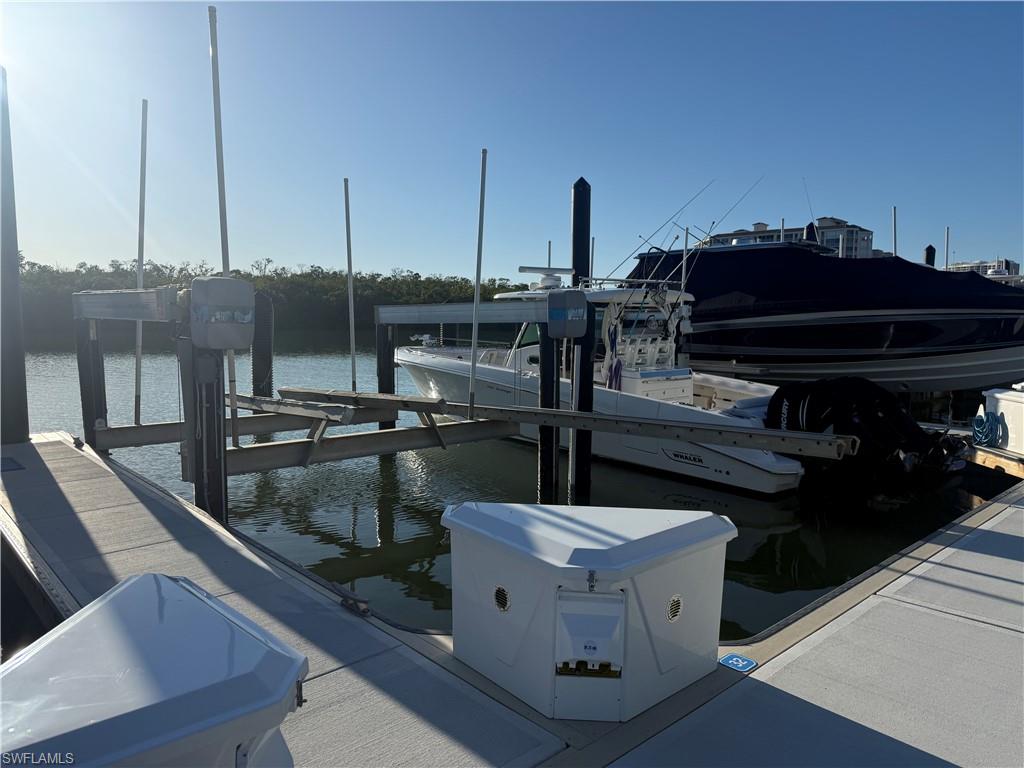 WS-32, 44'Lx15'W 16k Lbs. Boat Lift, Concrete Floating Docks