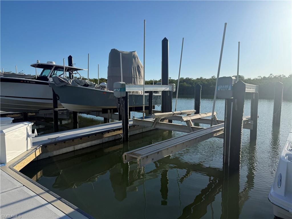WS-32, 44'Lx15'W 16k Lbs. Boat Lift, Concrete Floating Docks