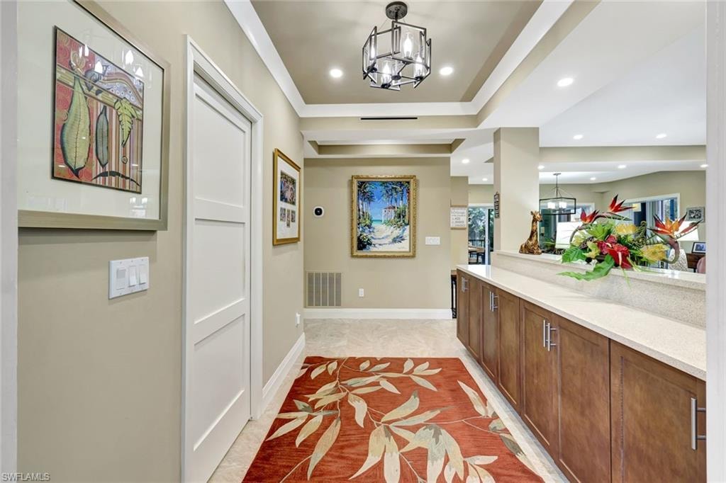 Ranovated condo has a well defined entry area