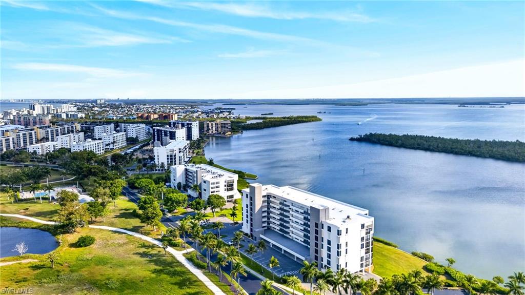 Waterfront residential buildings with contemporary architecture
