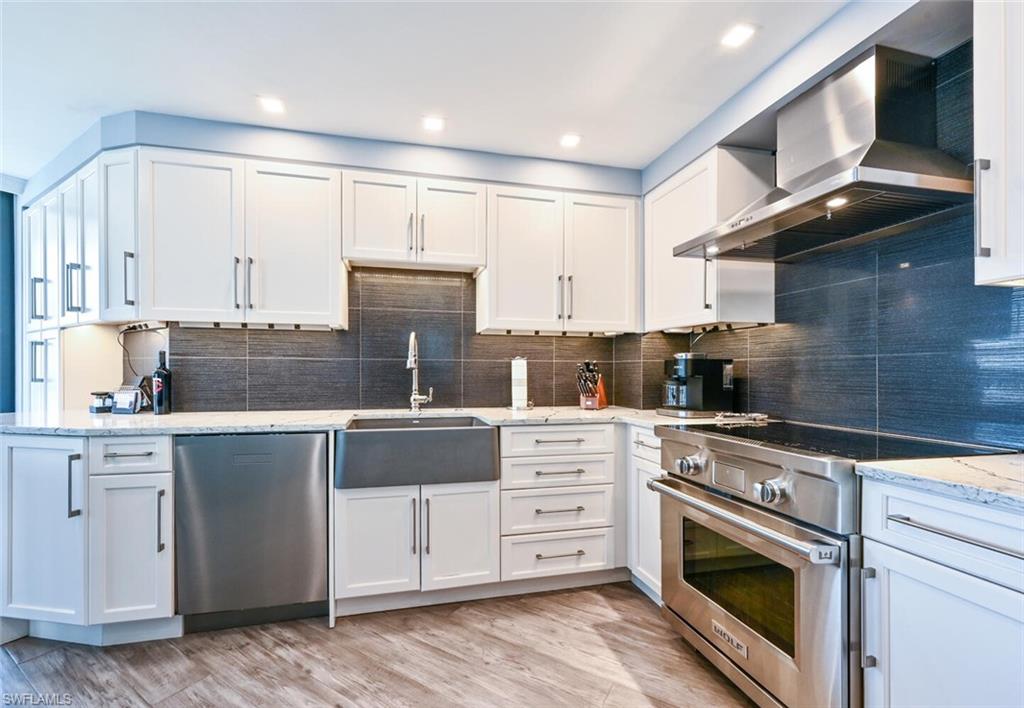 Wolf induction range with commercial hood