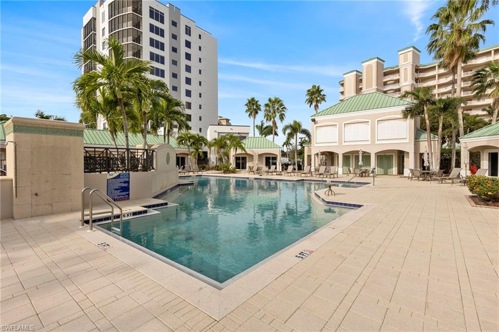 View of pool with a patio area
