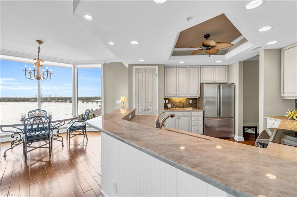 Other side of kitchen, fabulous view, beautiful granite counters and extra large kitchen
