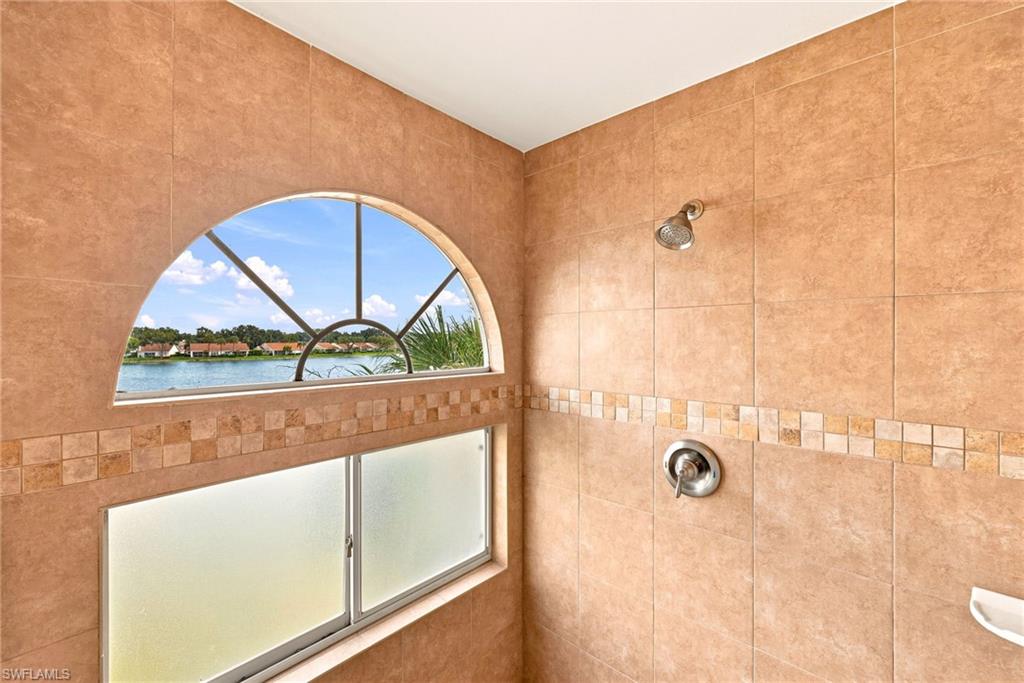 Shower overlooking the Lake