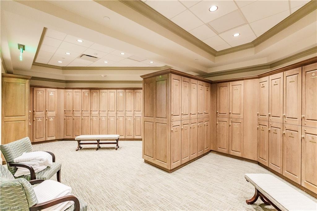 Locker Rooms in the Clubhouse.
